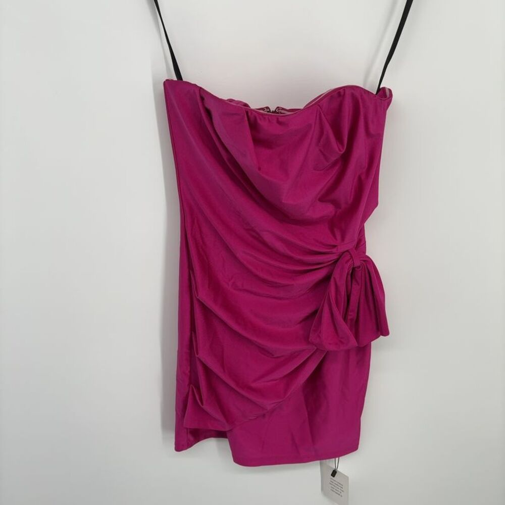 Michael Costello Mini Dress in Magenta